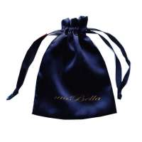 Custom logo printed satin drawstring shoe bag