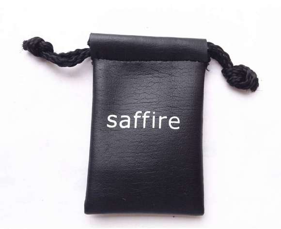 High quality custom logo printed pure leather jewelry pouches