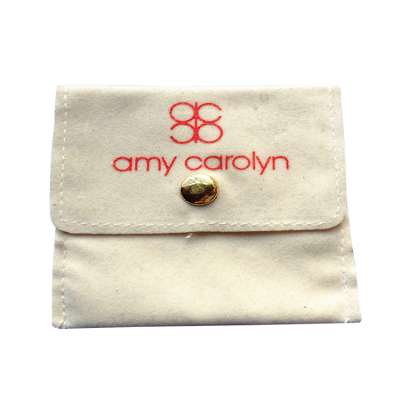 Fashion style wholesale logo customized small velvet jewellery pouch